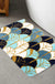 Blue Wave Bath Mat, Non-Slip Bathroom Rug