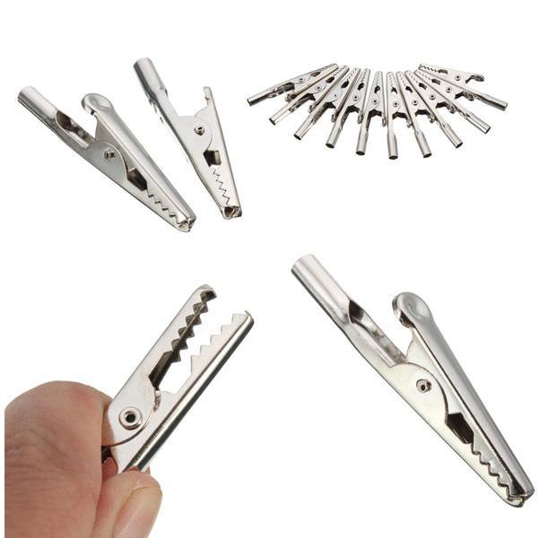 DANIU 10Pcs Iron Alligator Crocodile Test Clips Cable Lead Screw Fixing