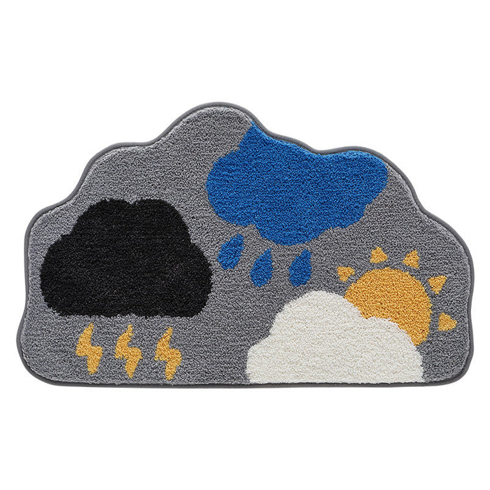 Feblilac Clouds and Sun Tufted Bath Mat