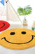 Feblilac Smiling Face Tufted Cushion Area Rug, Mat for Bedroom