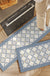 Feblilac Abstract Geometry Lantern PVC Leather Kitchen Mat