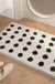 Feblilac Color Polkadot Bath Mat Mom‘s Day Gift, Color Black White Dot Rug