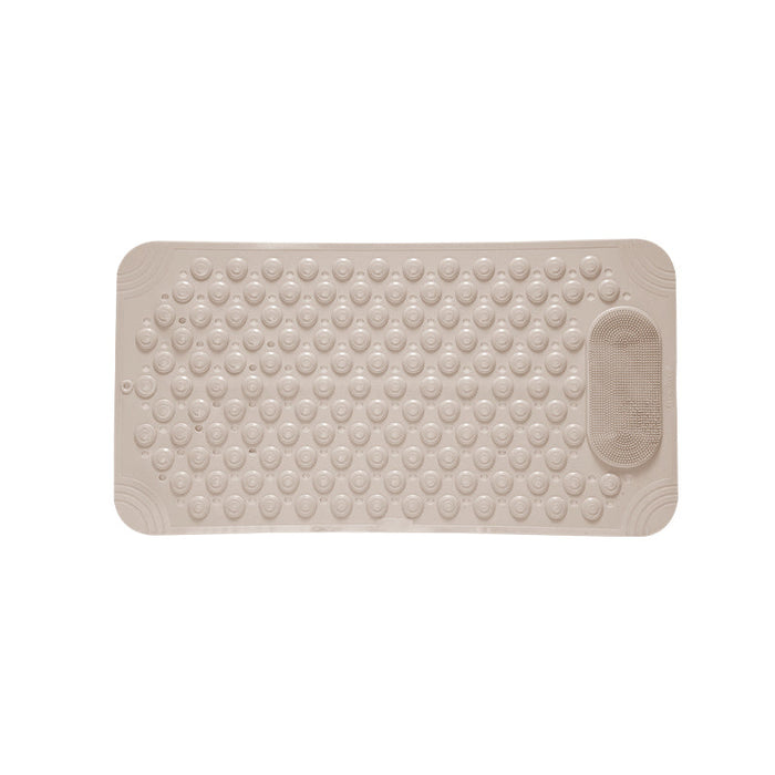 Rubber Blue/Grey/Khaki/Green Drain Holes and Suction Cups Tub Rug, Anti Slip Massage Bathtub Mats