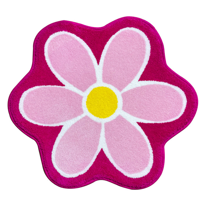 Feblilac Lovely Pink Daisy Flower Bathroom Mat Area Rug