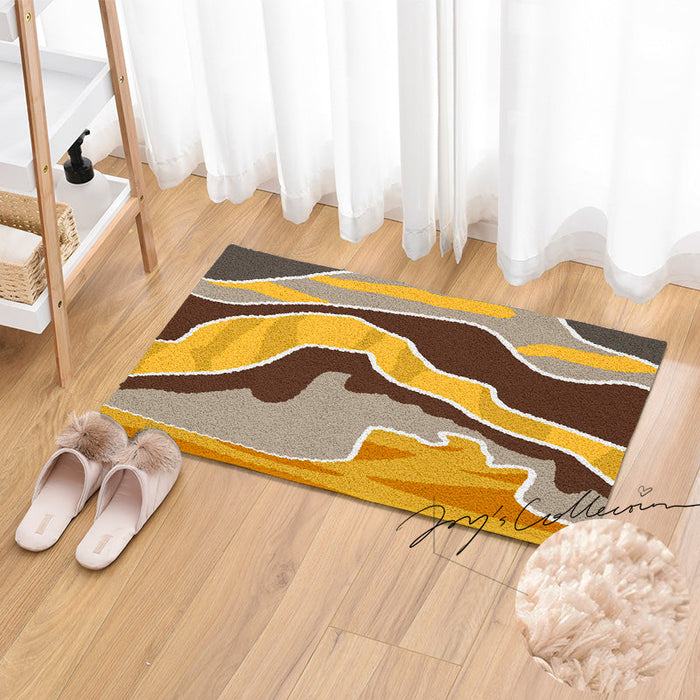 Feblilac Brown The Mountains Tufted Bath Mat