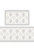 Feblilac White Geometric patterns PVC Leather Kitchen Mat