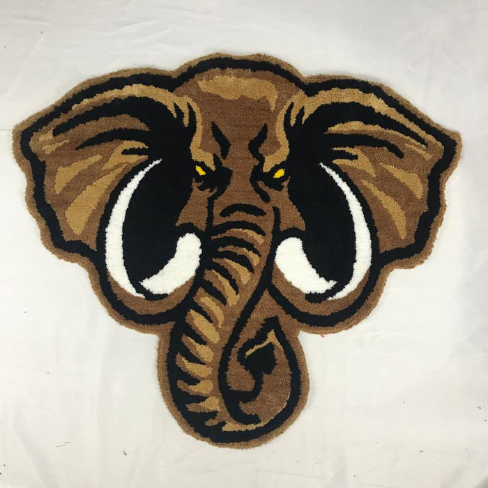 Feblilac Cute Elephant Tufted Bath Mat