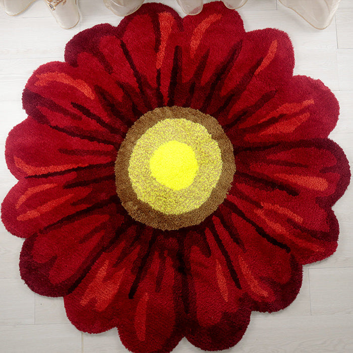 Feblilac Yellow/Red/Blue/Purple/Pink Sunflower Area Mat Bath Mat