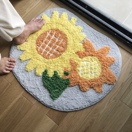 Feblilac Sun and Sunflower Bath Mat