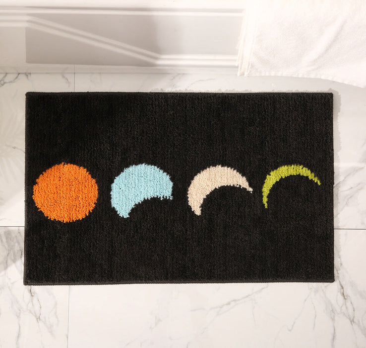 Feblilac  Black Moon Phase Bath Mat