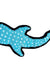 Feblilac Blue Whale Shark Tufted Bath Mat
