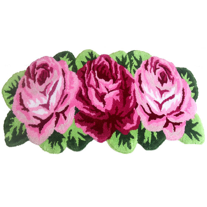 Feblilac Pink Rose Tufted Bathmat