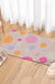 Feblilac Pink Polka Dots Geometric Tufted Bath Mat