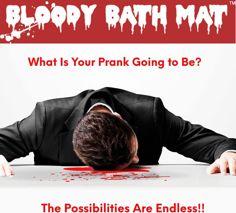 The Original Bloody Bath Mat - the Official and Authentic Mat That Turns Red When Wet – Medium Size - Blood Mat Footprints Disappear like Magic – Great Novelty Prank Gifts (28"X17")