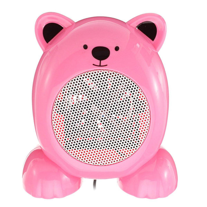 350W Mini Electric Heater Fan Heater Cartoon Bear Shape Handheld Heater Office Home Warmer Fan