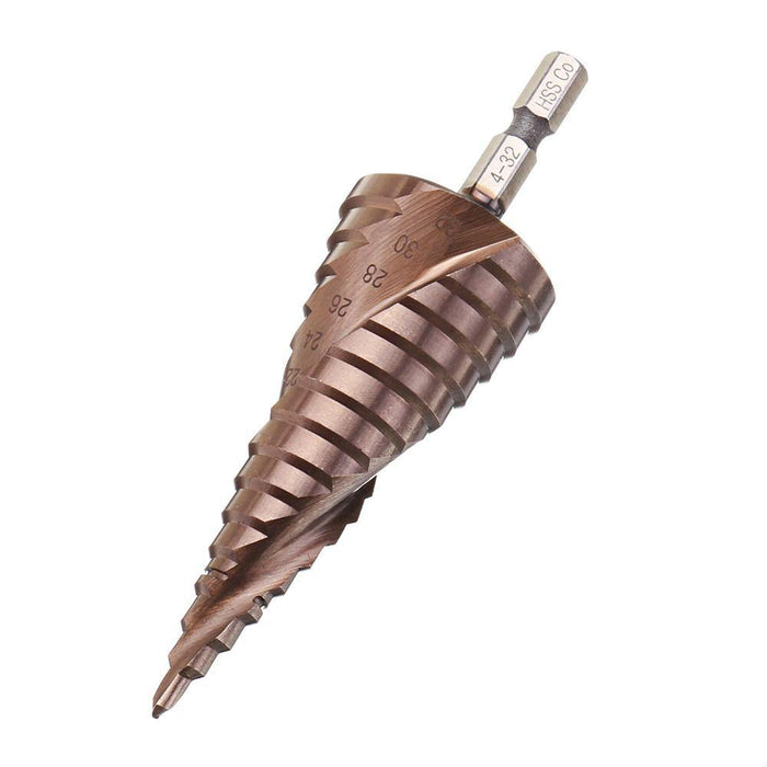 Drillpro 3-12/4-20/4-32mm M35 Cobalt Step Drill Bit 1/4 Inch Hex Shank HSS-Co Step Drill Bit