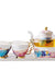 English Ceramic Glass Flower Tea Cup Set