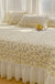 Cotton Lace Embroidery Quilted Bed Cover Series Three-piece Set