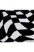 Feblilac Black and White Checkerboard Bath Mat, Abstract Curly Mat Rug