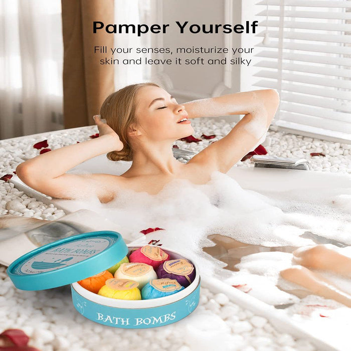 Bath Bombs Set - 7 Unique Scents for Relaxing Spa Experience Perfect Mother'S Day Gift