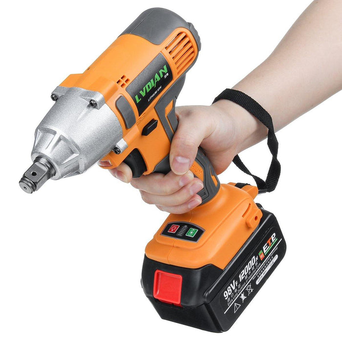 98VF 320Nm 12000mAh Cordless Electric Impact Wrench Drill Screwdriver