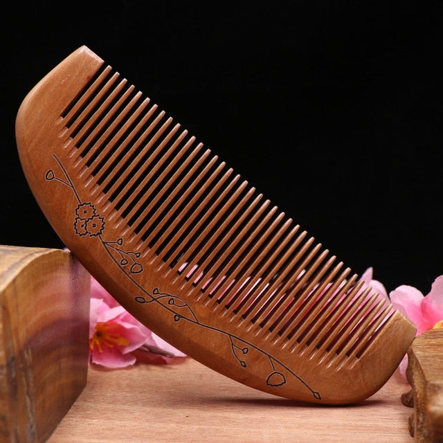 Thickened Boutique Old Peach Wood Comb - Okeihouse