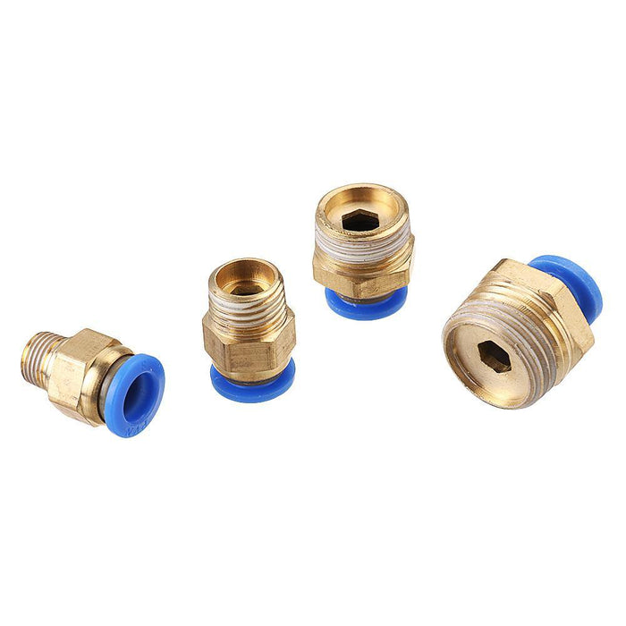 Machifit Pneumatic Connector Quick Joint PC Straight Male Thread Pipe Fittings 8-01/02/03/04