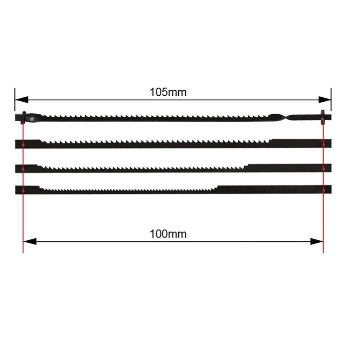 12pcs 105mm Pinned Scroll Saw Blade Set for Wood Cutting Carving