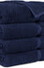 Premium Turkish Cotton Super Soft and Absorbent Towels (4-Piece Bath Towels, Navy Blue)