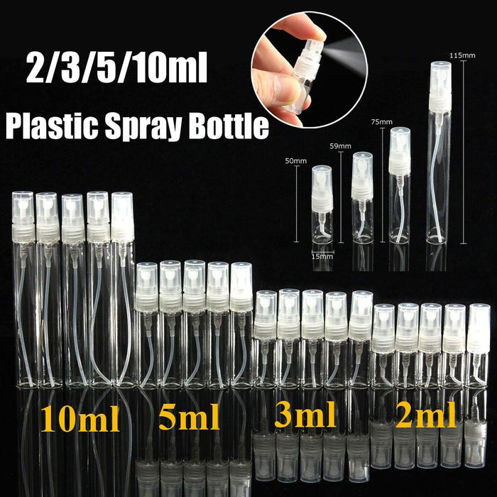 5pcs Atomizer Pump Glass Spray Bottle Perfume Bottle Empty Bottle 2/3/5/10ml