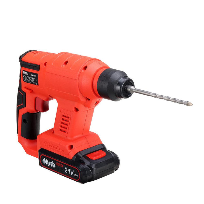 Mensela EH-LM1 100-240V 21V 2.0Ah Electric Impact Drill Hammer Electric Cordless Drill Powerful Speed Concrete Breaker W/ One Battery