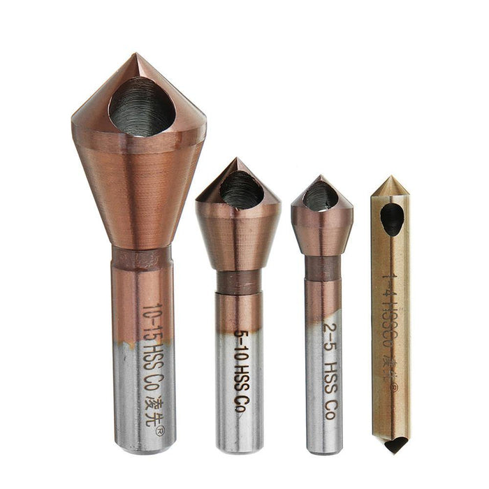 Drillpro M35 Cobalt Countersink Drill Bit 1-4/2-5/5-10/10-15mm Deburring Chamfer Drill Bit