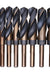 Drillpro 8pcs 1/2 Inch Shank HSS 4241 Twist Drill Bit Set 9/16 to 1 Inch Twist Drill for Wood Metal