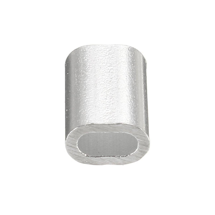 0.5-6mm Mini Aluminum Fishing Leader Sport Oval Sleeve Crimp Ferrule Swage Clamp