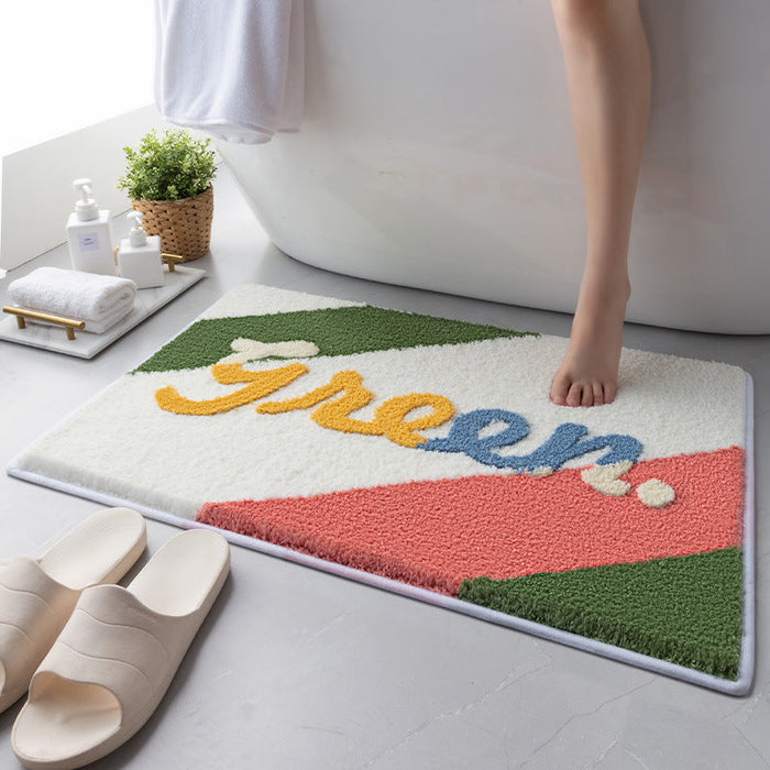 Happy Green Bath Mat