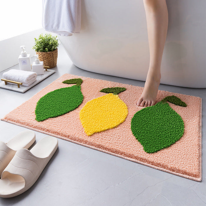 Lovely Avocado and Lemon Bath Mat