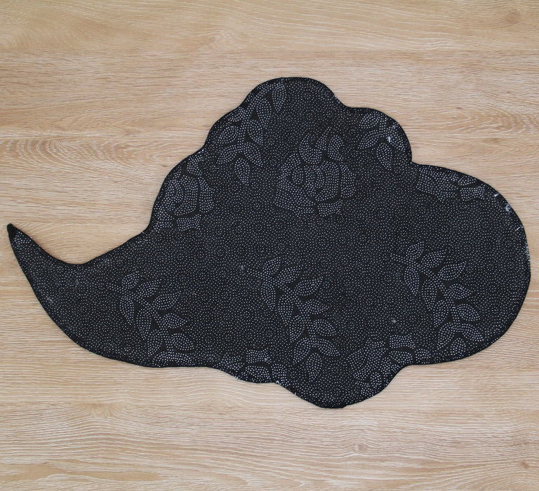 Red White Luck Cloud Bath Mat