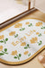 Enjoy Life Yellow Floral Soft Diatomaceous Earth Bath Mat