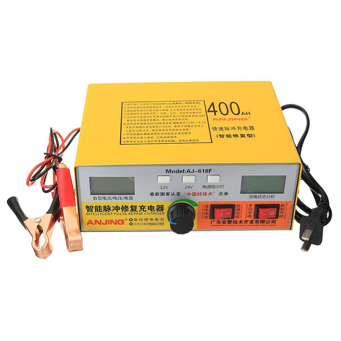 12/24V 400AH Auto Motorcycle Car Battery Smart Charger Pulse Repair Lead Acid