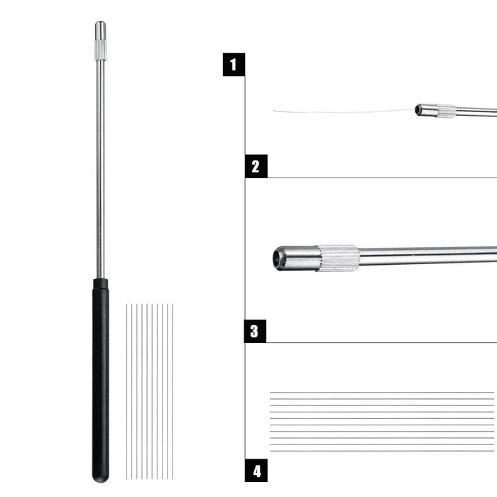 Microbiology Inoculation Inoculating Rod Handle Loop with 10 Nichrome Wire Needle