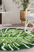 Feblilac Tropical Green Leaves Bath Mat, Monstera Leaf Rug for Bedroom