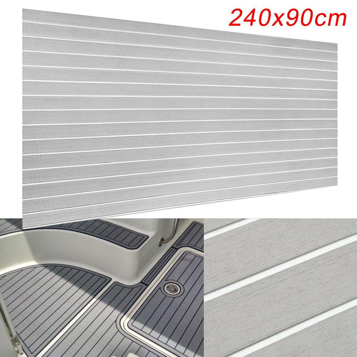 240cmx90cmx5mm Marine Flooring Faux Teak Grey With White Lines EVA Foam Boat Decking Sheet