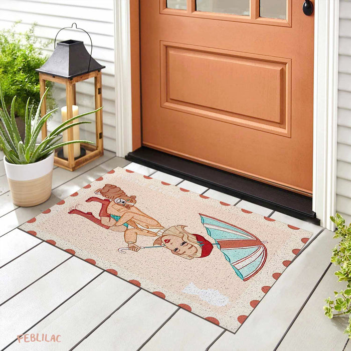 Feblilac Rainy Days Door Mat by AmeliaRose Illustrations from UK