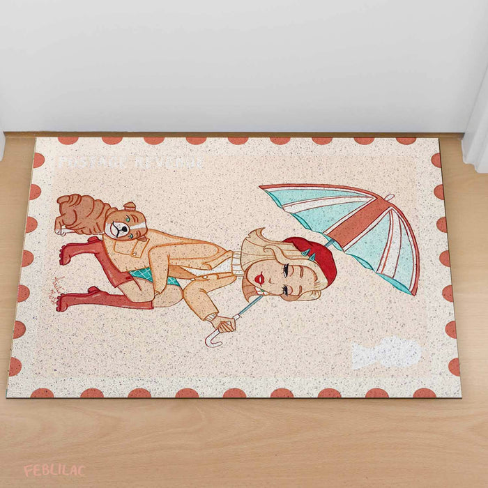 Feblilac Rainy Days Door Mat by AmeliaRose Illustrations from UK