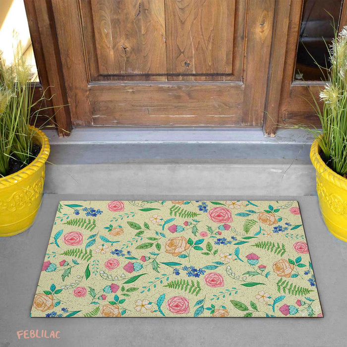 Feblilac The English Garden Door Mat by AmeliaRose Illustrations from UK