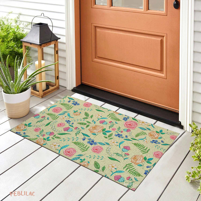 Feblilac The English Garden Door Mat by AmeliaRose Illustrations from UK