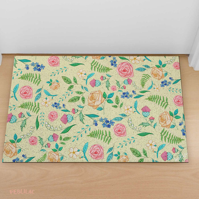 Feblilac The English Garden Door Mat by AmeliaRose Illustrations from UK