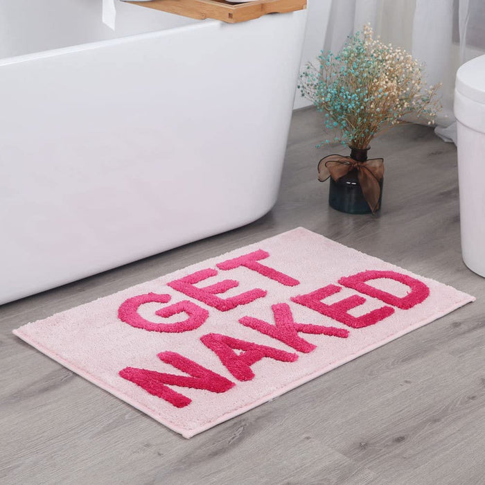 Pink Get Naked Bath Mat