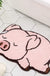 Feblilac Pink Pig Animals Tufted Bath Mat