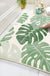 Green Leaves Bathroom Rug, Tropical Monstera Leaves Bath Mat